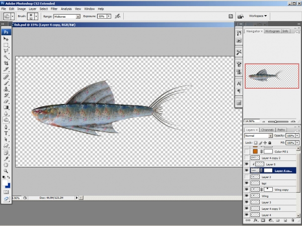 Creation of Runaway fishy: Step 3